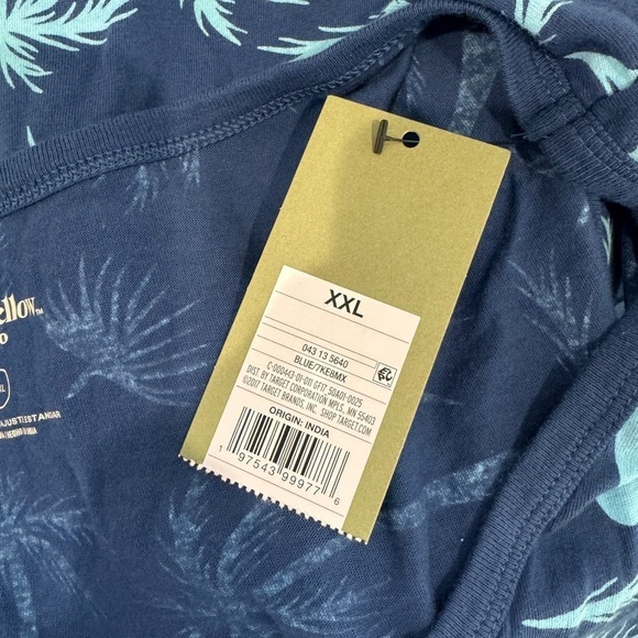 Goodfellow & Co. Blue Palm Tree Tropical Men's Tank Top (XXL) - Picture 7 of 7